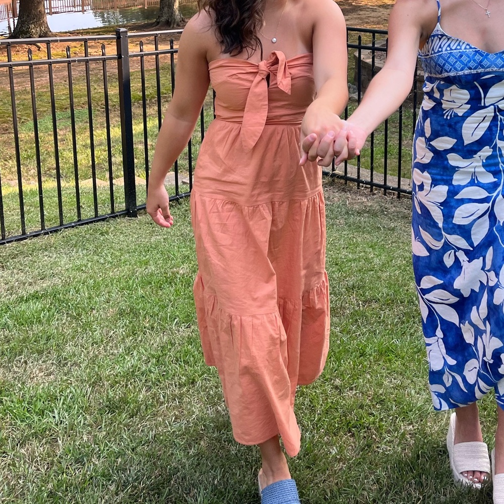Orange maxi/midi dress